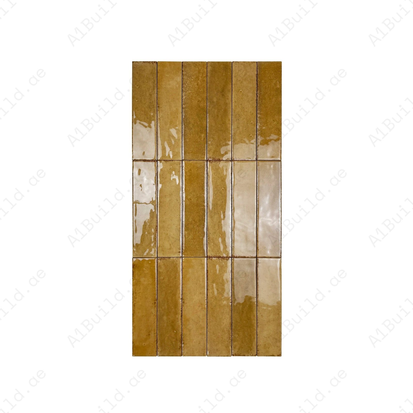 Himalayan Serenity Series Walnut Brown Glossy Porcelain Artisanal Tile
