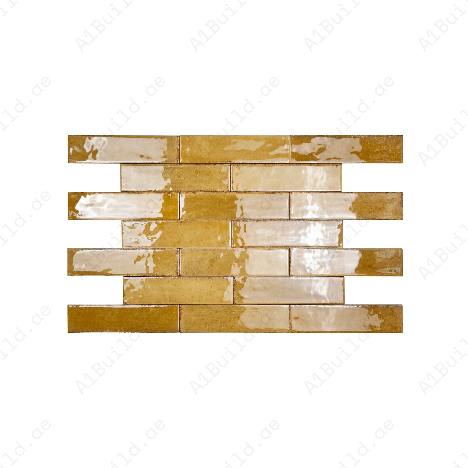 Himalayan Serenity Series Walnut Brown Glossy Porcelain Artisanal Tile - Image 2