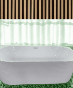 Freestanding bathtub glossy white 3d look