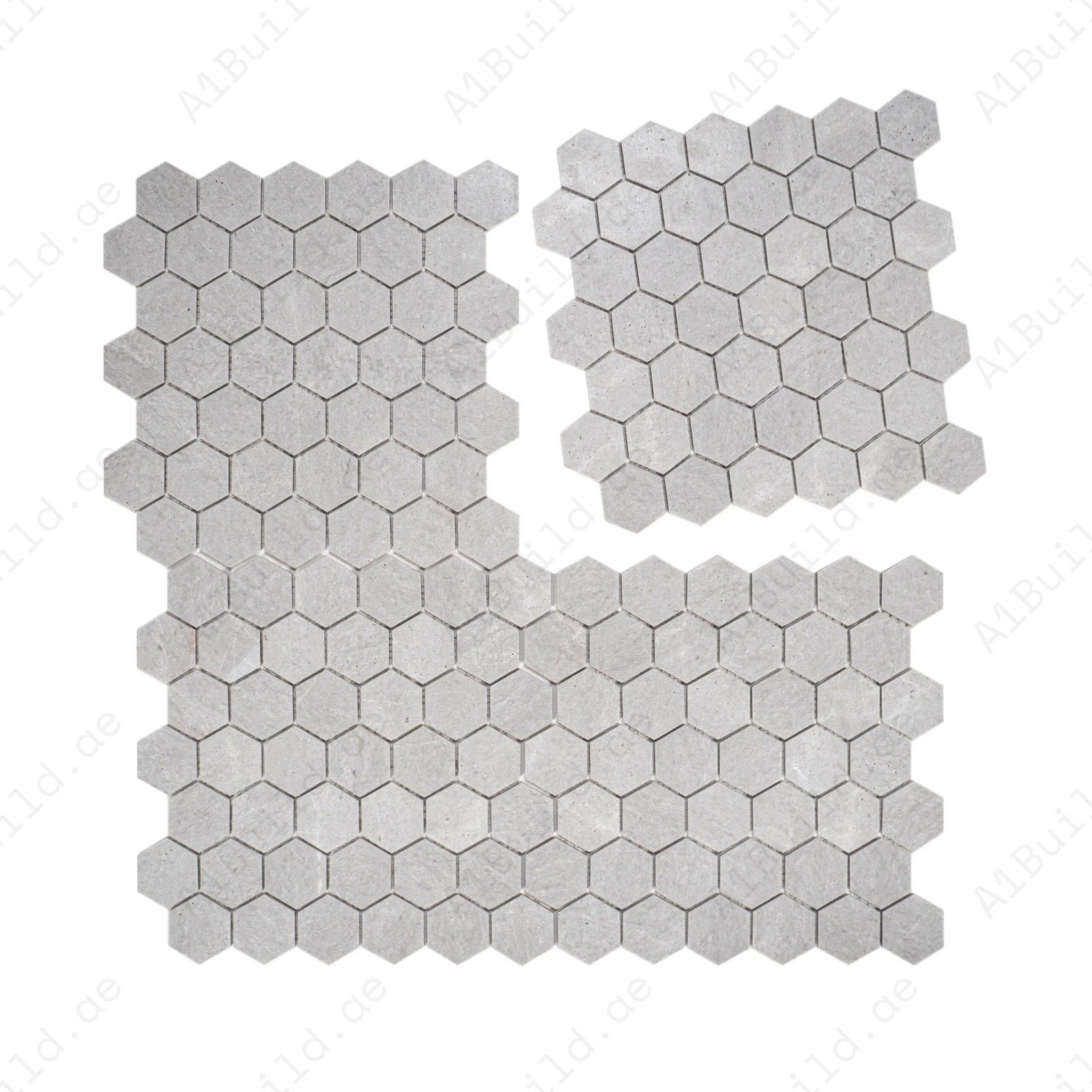 White Travertine Series Kwong Sal White Travertine Honed Hexagon Marble Mosaic - Image 2