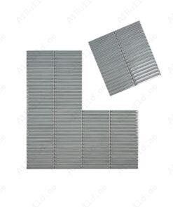 Alternative view of Sicilian Luxury Series Lava Grey Elongated Beveled Rectangular Shape Glossy Porcelain Mosaic
