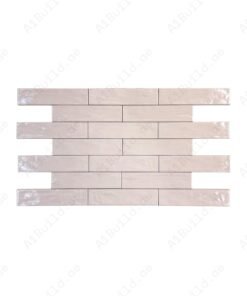 Alternative view of Light Pink Semimatte Pearlescent Ceramic Artisanal Tile