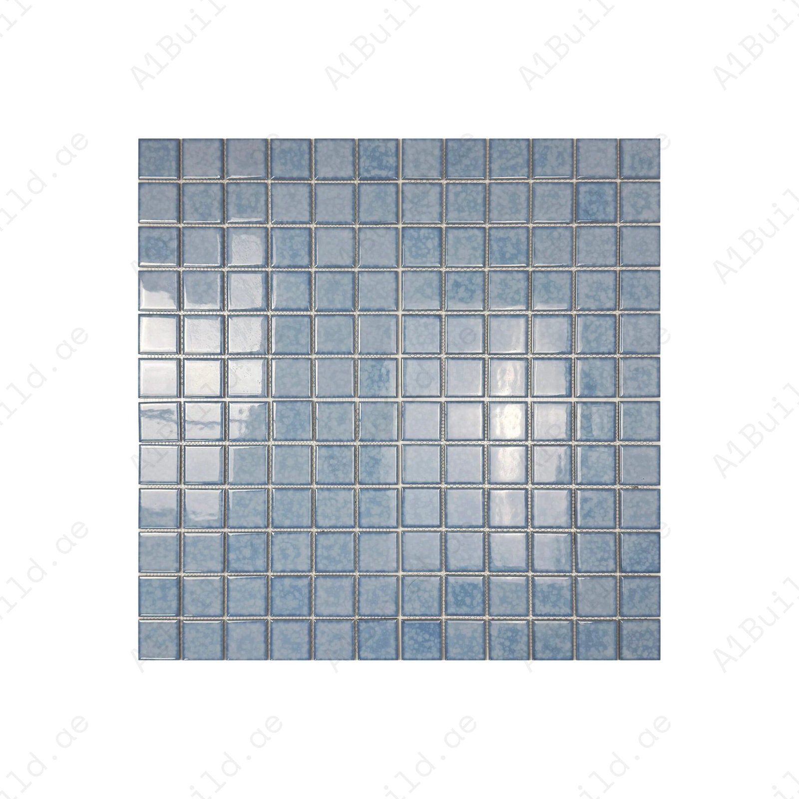 Midnight Splendor Series Sky Blue Iced Flower Texture Crystalline Glazed Porcelain Mosaic