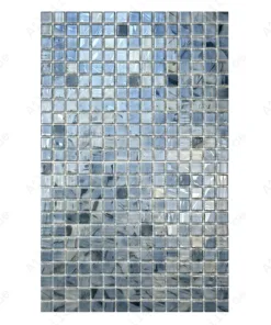 Spanish Mosaic Series Light Grey & Seal Grey & Ash Grey Streaks And Swirls Texture Recycled Glass Mosaic
