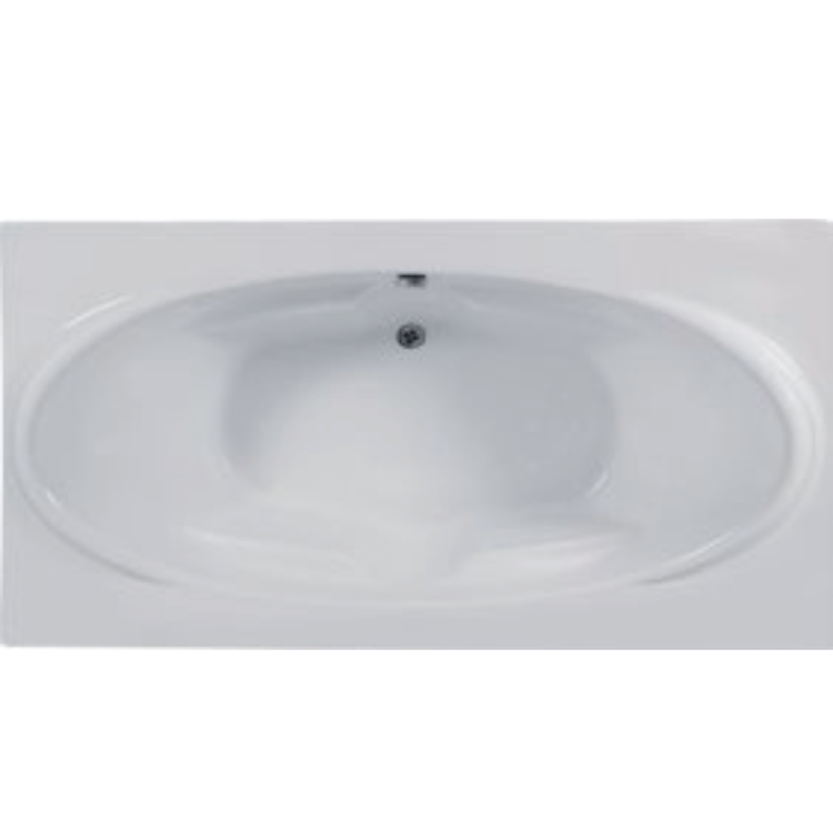 Monica inset acrylic bathtub rectangular 180x99cm, 189x104cm - Image 2