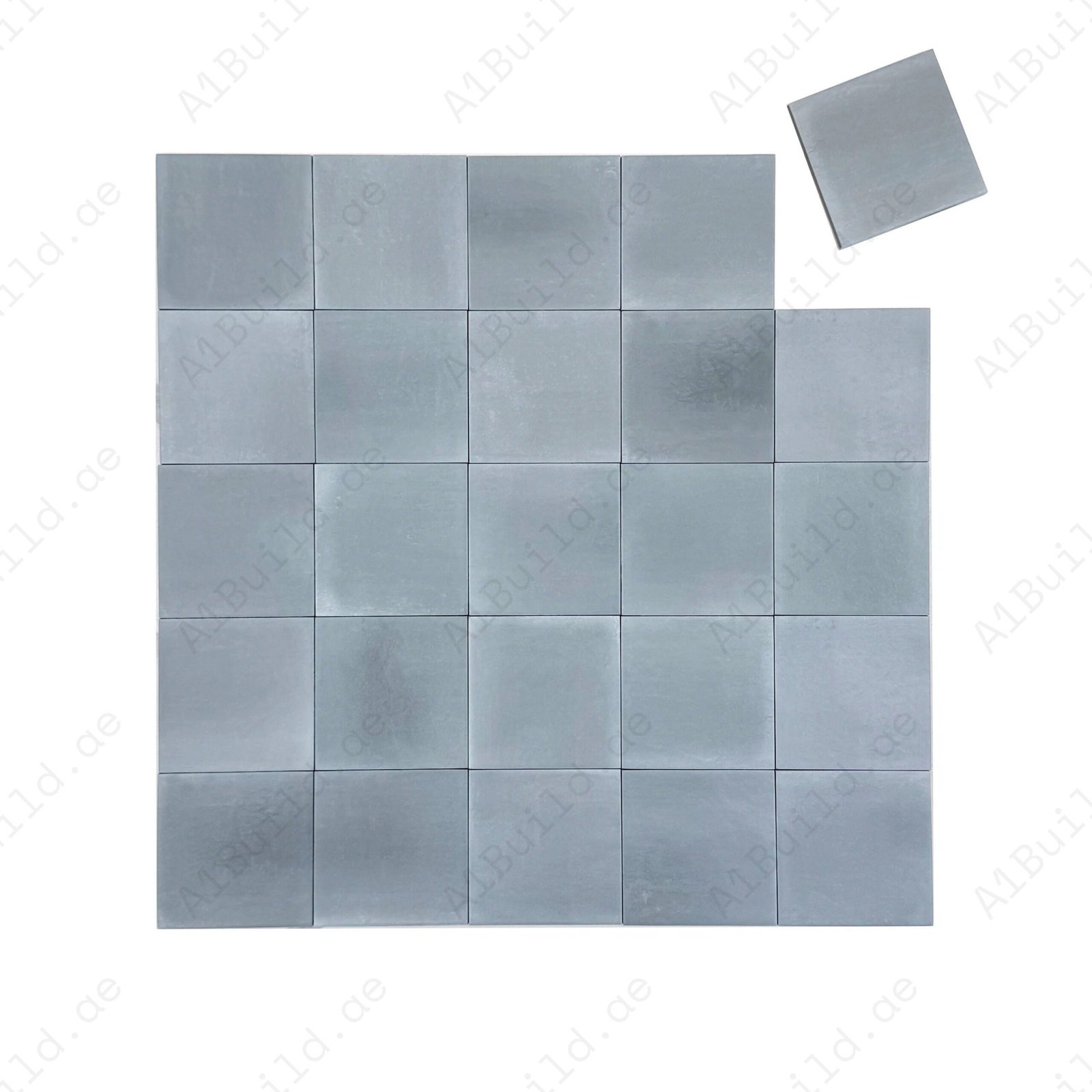 Muted Silver Gray Matte Porcelain Subway Artisanal Tile - Image 2