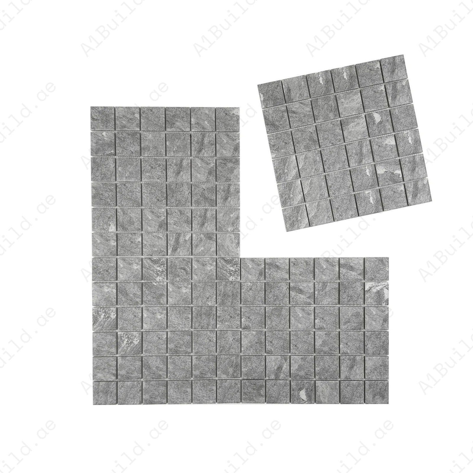 Majestic Naturale Myanmar Grey Stone Pattern Flate Surface Porcelain Mosaic - Image 2