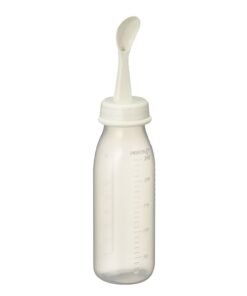 pigeon Weaning Bottle With Spoon, 240 mL - Clear/White