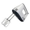 BLACK+DECKER Hand Mixer, Turbo Function, High-Speed Mixing, Durable Stainless Steel Components, Quick Beater Lock, Includes Beater and Dough Hooks, Compact Design, 300 W M350-B5 White/Silver/Black