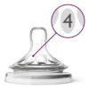 Philips Avent Pack Of 2 Fast Flow Flexible And Bite Resistant Natural Teats For Baby, 6+ Month - Clear