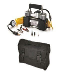 High Speed Double Cylinder Tyre Inflator Air Compressor Pump With Case