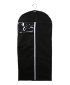 Zippered Hanging Suit Protector Bag Black
