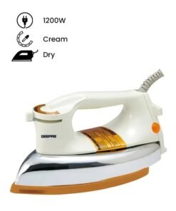 GEEPAS Automatic Dry Iron - Automatic Dry Iron -  Durable Teflon Plated Sole Plate| Auto Shut Off, Temperature Setting Dial 1200.0 W GDI2771 Cream