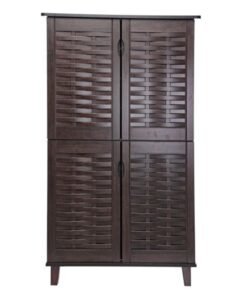 Galaxy Design 4-Door Shoe Cabinet Dark Brown