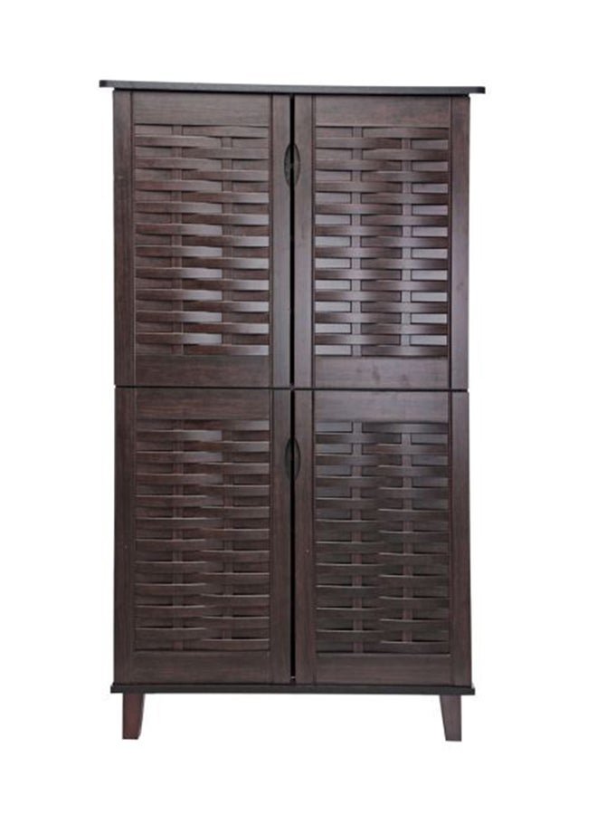Galaxy Design 4-Door Shoe Cabinet Dark Brown