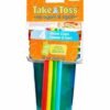 the FIRST years Take And Toss Sipper Cups With Straw, Pack Of 4, 10Oz - Multicolour