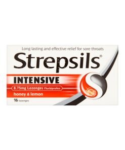Strepsils Pack of 16 Honey & Lemon Intensive Sore Throat Relief Lozenges
