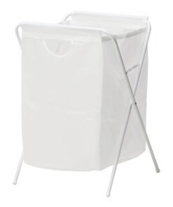 Laundry Bag With Steel Stand White 41x43x64cm
