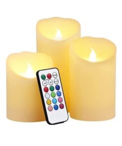 ME TO YOU 3-Piece Colour Changing Flameless Candle Set White