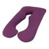Mother Comfort U Shape Comfortable Maternity Pillow Microfiber Purple 120x70x25cm