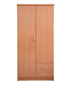 AFT Wooden Wardrobe Cabinet Brown 190x90x55centimeter