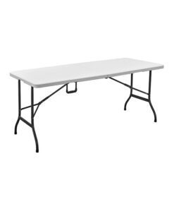 LANNY Foldable Buffet Table White/Black 180x75x70centimeter