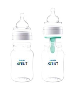 Philips Avent Pack Of 2 Fast Flow BPA Free Breast Shaped Bottle Teats 6m+, SCF634/27