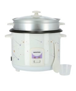 KRYPTON 2.8L Rice Cooker with Steamer, Non-Stick Pot | Automatic Cooking & Keep Warm | Easy Clean | Vegetable Steaming 2.8 L 1000 W KNRC6106 White