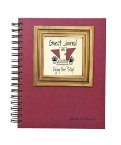 Write It Down Enjoy Your Stay Guest Journal Cranberry