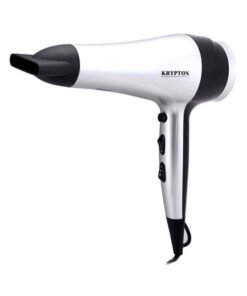 KRYPTON Powerful Hair Dryer Salon Quality with Cool Shot Function Silver/Black