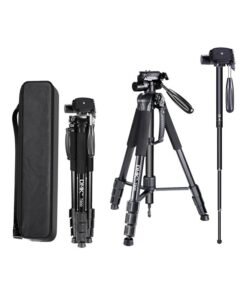 DMK Power Lightweight Portable Tripod For SLR/DSLR Canon Nikon Sony Olympus Camera Dark Black