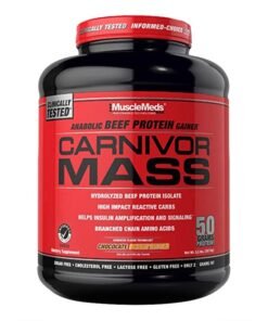 MUSCLEMEDS Carnivor Mass Gainer Beef Protein, Chocolate Peanut Butter - 5.9lbs