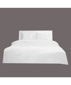 Hotel Linen Klub Hotel Linen Queen Duvet Cover 250tc Sateen Plain 100% Cotton White 246x245cm