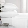 Hotel Linen Klub 2-Piece Cotton Blend Solid Pillow Cover Cotton Blend White 50x75cm