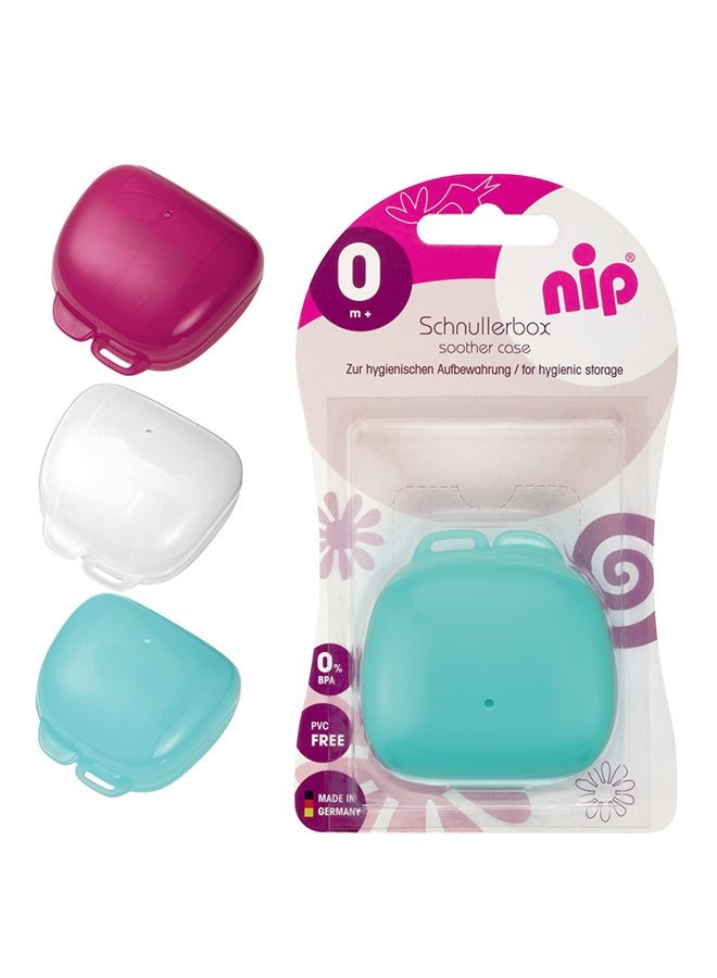 nip 2-in-1 Pacifier/Soother Box Sterilizer and Hygienic Soother Storage Case, Microwavable, Clean soothers in 60 seconds, Made in Germany, Fits most soothers - White - Image 2