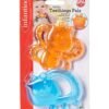 infantino Garden Teething Pals Water Filled Teethers, 0+ M, Pack of 2 - Orange/Blue