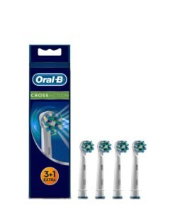 Oral-B 4-Piece Cross Action Replacement Brush Head White/Blue