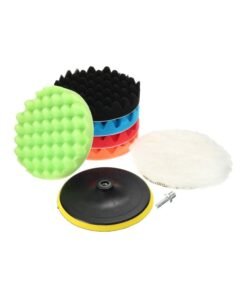 Voberry 7-Piece Sponge And Woolen Waxing Pads With M14 Drill Adapter