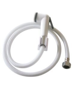 Toilet Bidet Spray Shattaf With Hose And Hook Complete Set White 80 x 200cm
