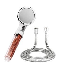 Voberry Water Saving Filtration Shower Head And Hose Silver 8 x 5 x 176centimeter