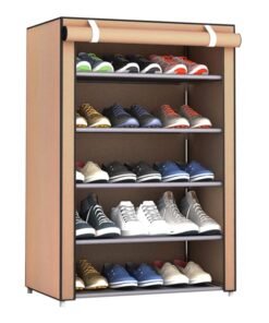 Shoe Rack Organizer 90x30x60cm Fabric Coffee
