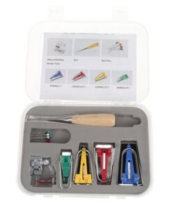 Fabric Bias Tape Maker Patchwork Tool Set Multicolour 10x10x3centimeter
