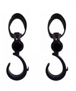 Alameda Rotating Compatible Stroller Hooks - Balck