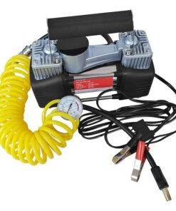 Dual Cylinder Car Tyre Inflator Air Compressor Pump