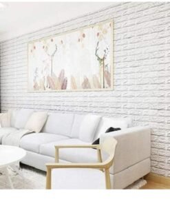 Cool Baby 10-Piece 3D Brick Pattern Decorative Wallpaper Set Off White 70x77x0.5cm
