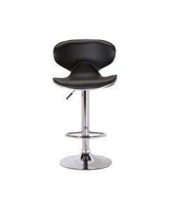 DANUBE HOME Mira Bar Stool Black/Silver