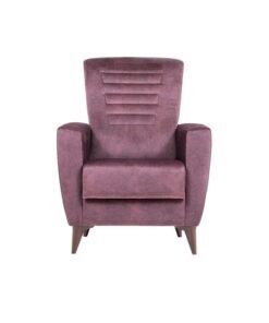 DANUBE HOME King 1 Seat Fabric Accent Chair Sofa Plastic Legs One Seater Living Room Furniture Purple 80x74x107cm