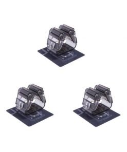 SOWUGI 3-Piece Wall Mounted Mop And Broom Holder Set Black 6 x 7centimeter