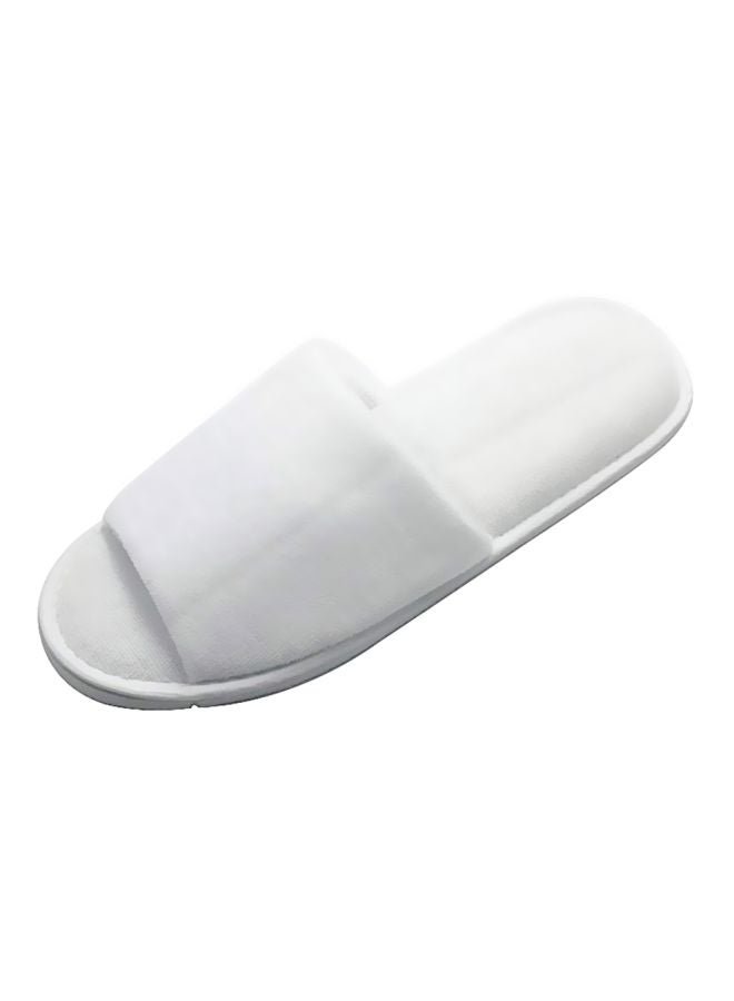 Travelwell 12-Pair Open Toe Spa Slippers White