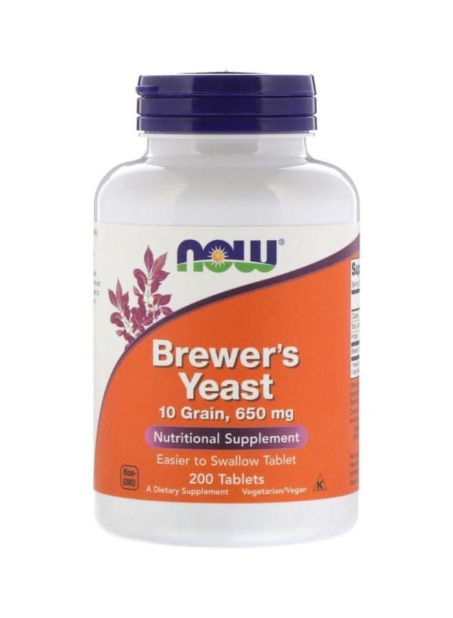 Now Foods Brewer's Yeast 650 mg 200 Tablets